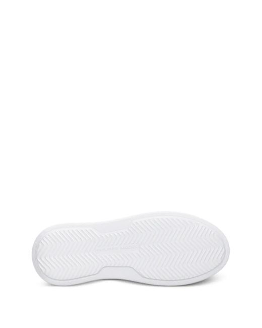 Philippe Model White Temple Low Leather Sneakers