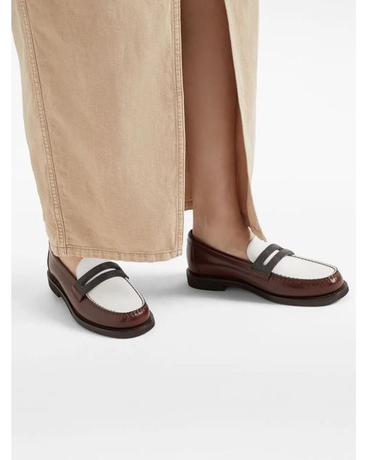 Brunello Cucinelli Brown Leather Loafer