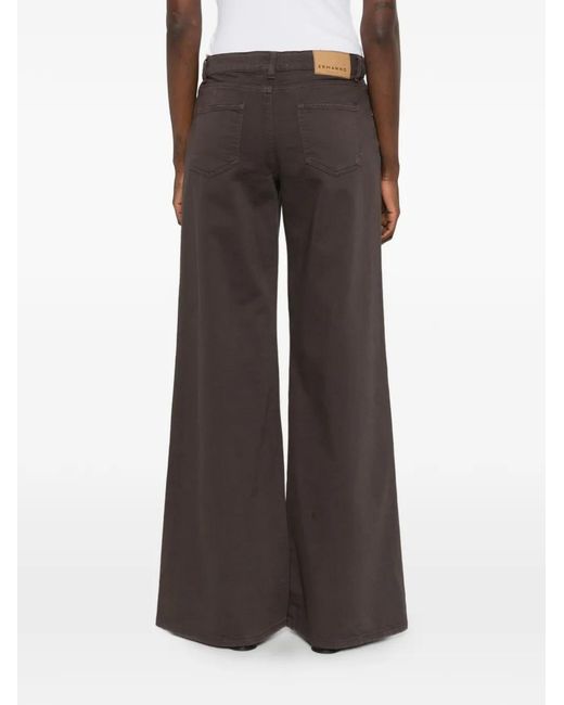 ERMANNO FIRENZE Brown Wide-Leg Jeans
