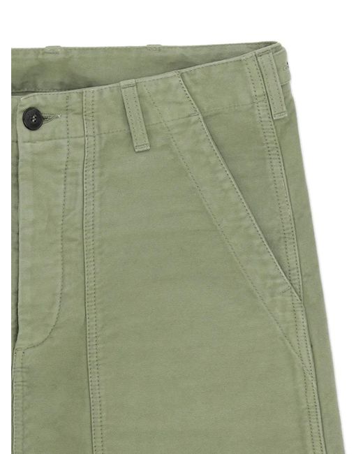 Fortela Green Newfatigue Patch-Pocket Trousers for men