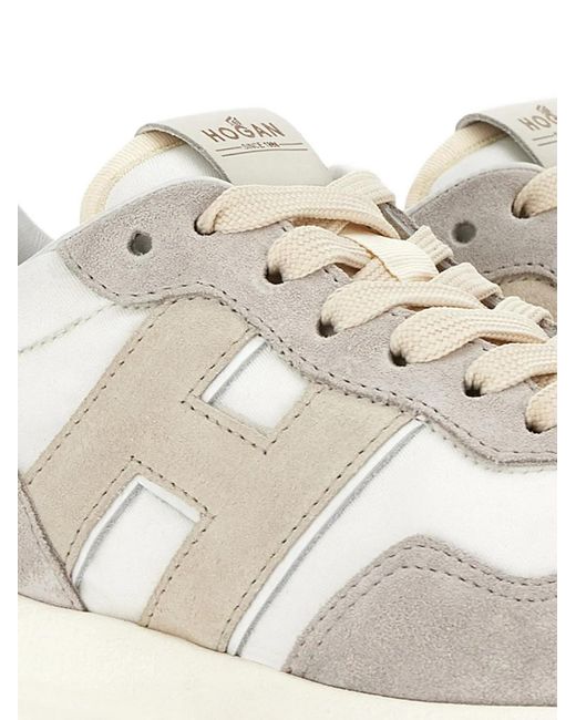 Hogan White Letter Motif Sneakers
