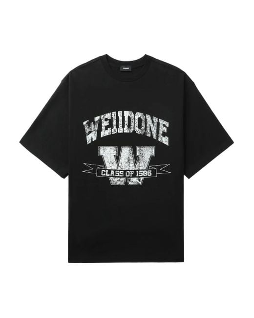 Camiseta con estampado gráfico we11done de color Black