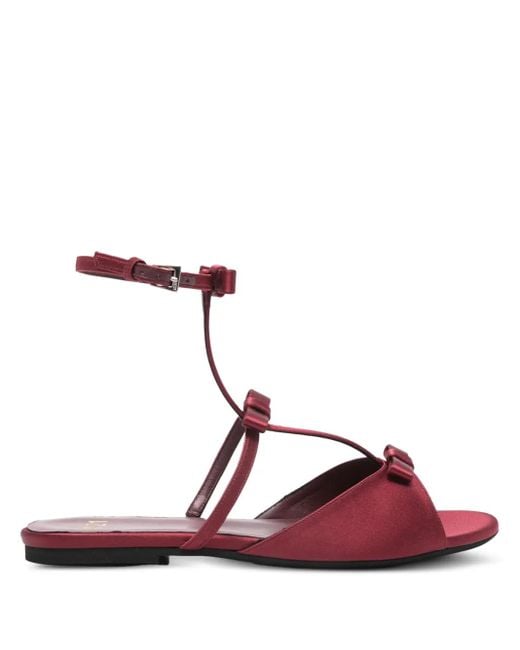 N°21 Red Bow-Detail Ankle-Strap Sandals