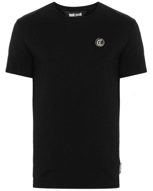 Camiseta con aplique del logo Just Cavalli de hombre de color Black