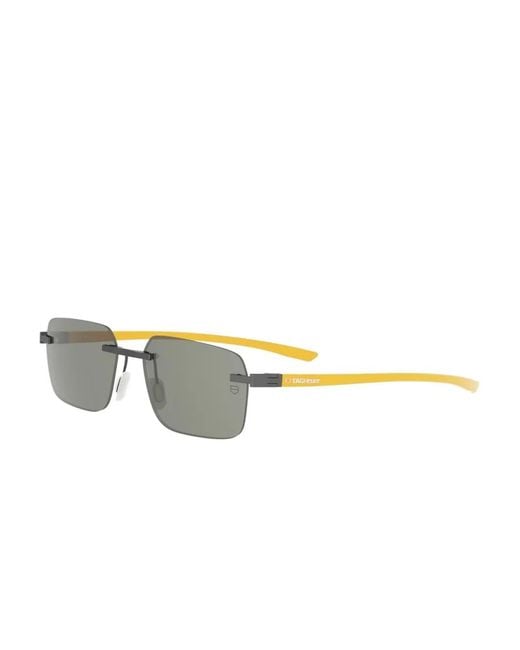 Tag Heuer Gray Rectangle-Frame Sunglasses for men