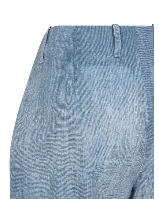 Ermanno Scervino Blue Flared Trousers