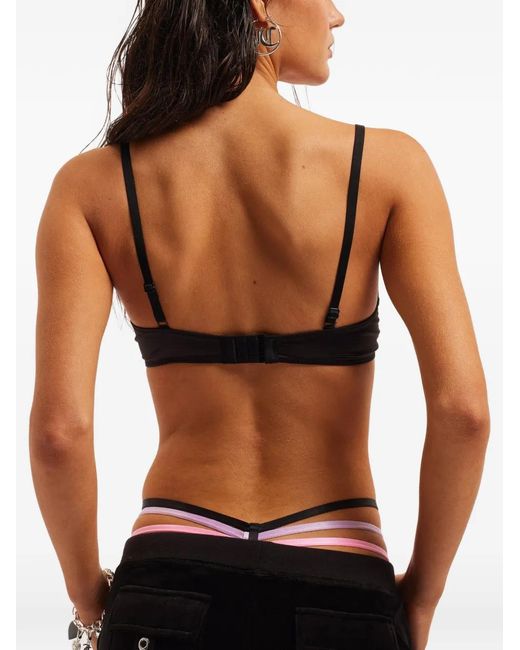 Sujetador Triangular Con Charm Juicy Couture de color Black