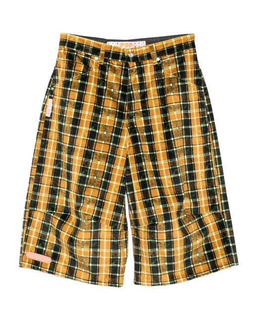 PDF Yellow Checkered Shorts