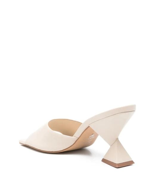 Carrano Natural Geometric-Heel Mules