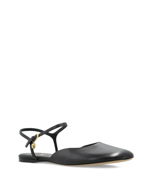 Loewe Black Ankle-Strap Leather Trainers