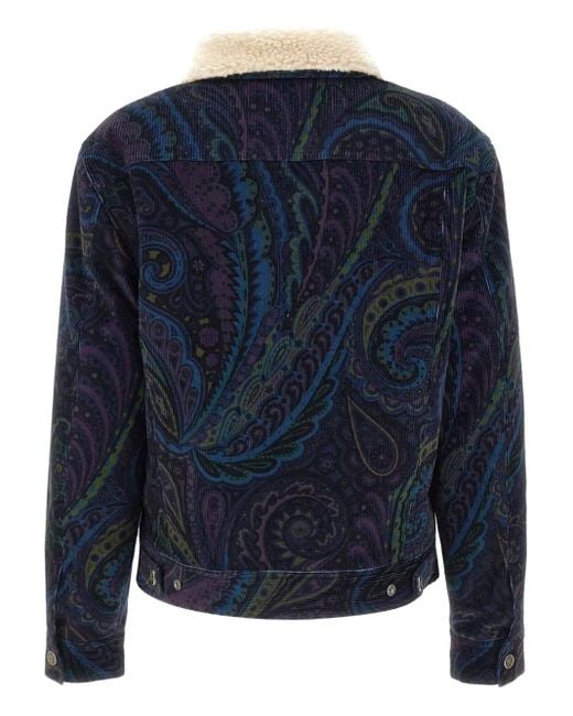 Etro Blue Corduroy Jacket