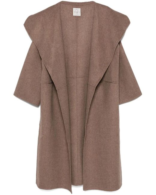 Totême Brown Signature Wool Cashmere Coat