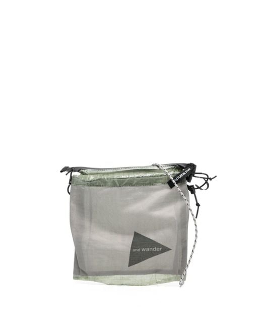 And Wander Gray Dyneema Sacoche Shoulder Bag for men