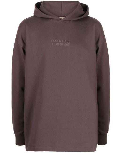 Fear Of God Brown Logo Print Hoodie for men