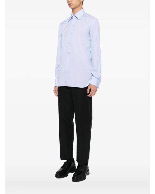 Tom Ford Blue Gingham Shirt for men