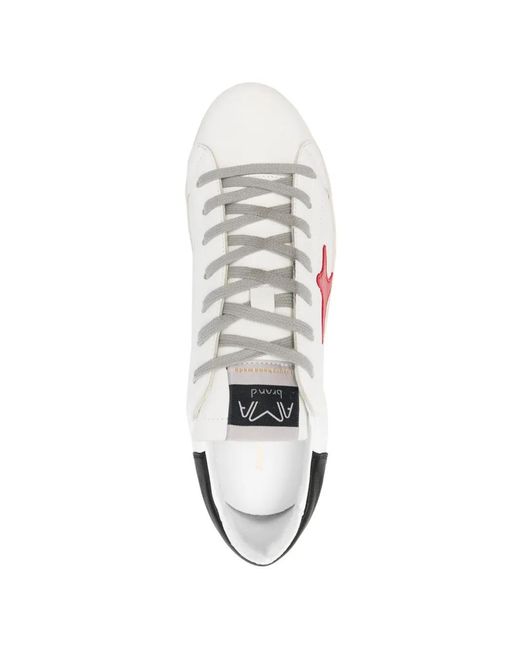 AMA BRAND Pink Motif-Appliqué Sneakers for men