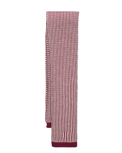 Missoni Purple Striped Knitted Wool Scarf