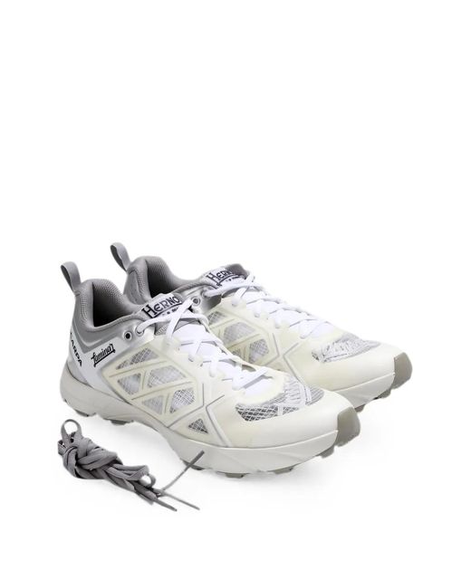 Herno White Laminar Panelled Sneakers