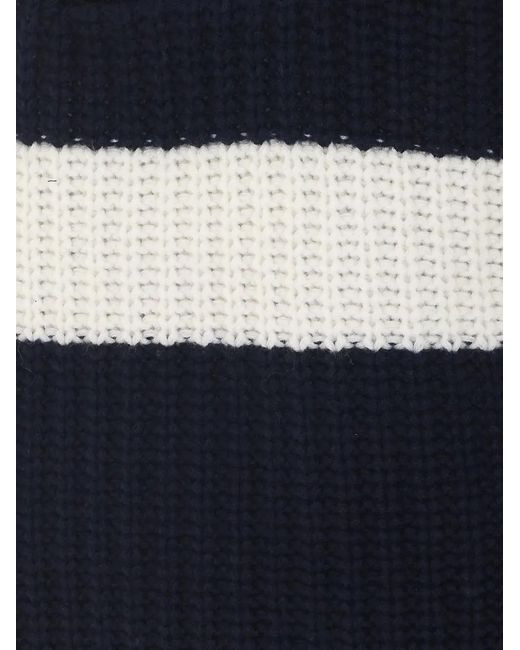 Lisa Yang Blue Mavis Striped Cashmere Sweater