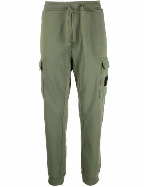 Stone Island Green Compass Badge Track Pants for men