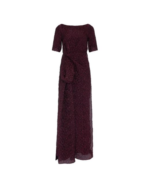 Roksanda Purple Syla Knotted-Waist Maxi Dress