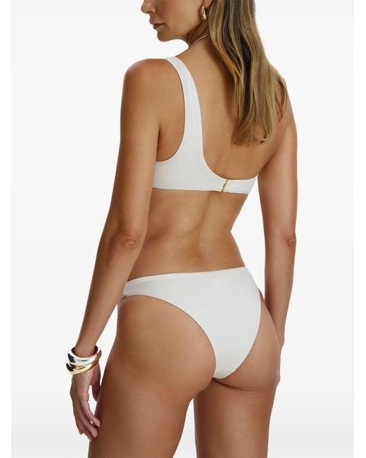 SOFIA ERHAN White One-Shoulder Embellished-Detail Bikini