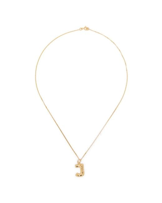 Completedworks White J-Pendant Necklaces