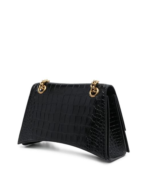 Balenciaga Black Crush Chain Small Leather Shoulder Bag