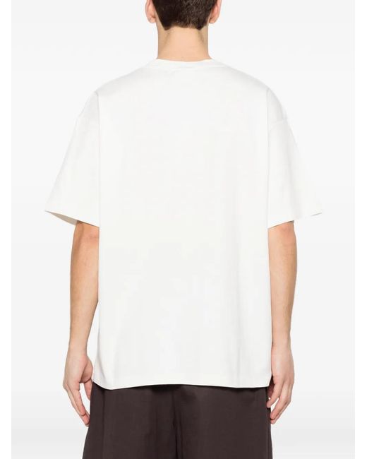 Drole de Monsieur White T-Shirt Fleuriste for men