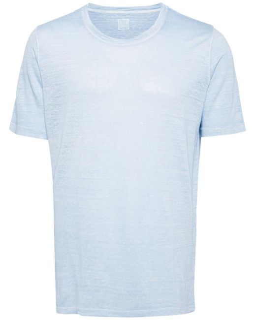 120% Lino Linnen T-shirt in het Blue voor heren