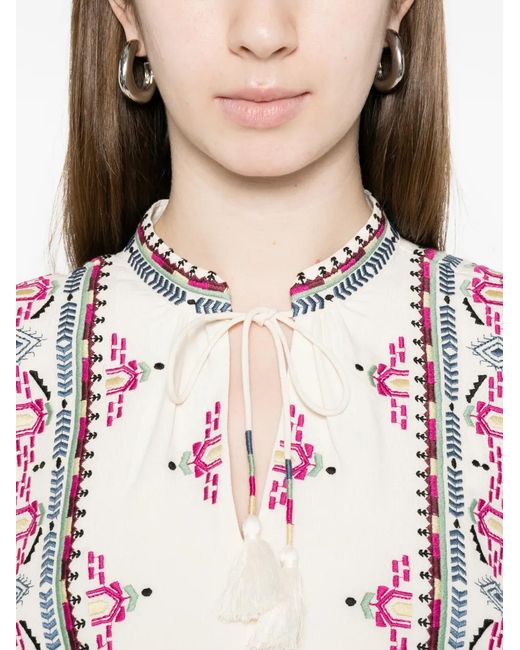 Blouse Brodée Ba&sh en coloris White