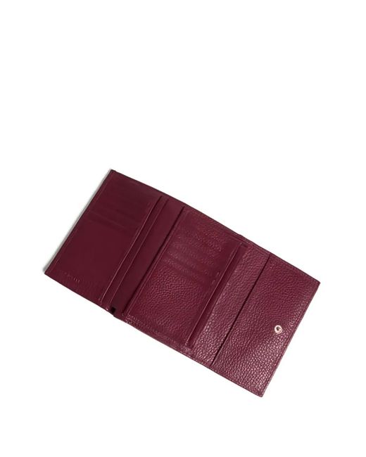 Coccinelle Purple Metallic Trifold Leather Wallet
