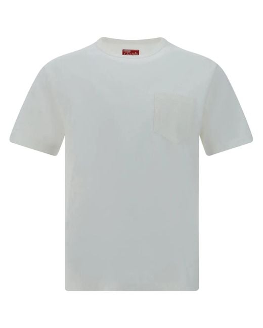 Fortela Gray Pocket-Detail Cotton T-Shirt for men