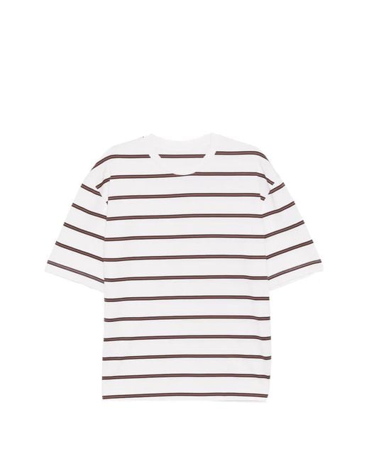 CROQUIS White Striped-Print T-Shirt for men
