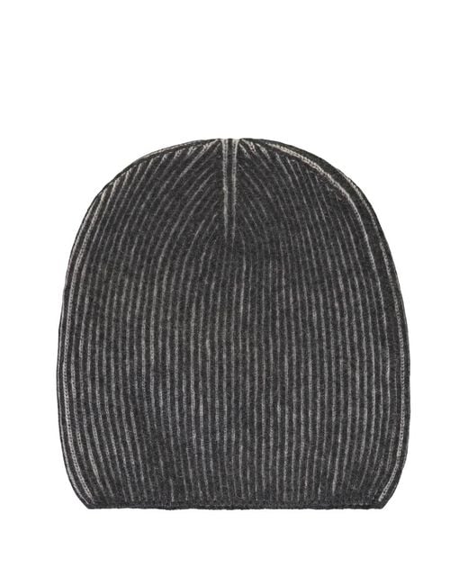 Moorer Gray Knitted Beanie Hat for men