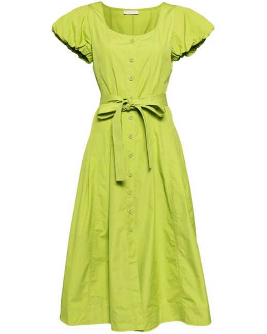 Ulla Johnson Green Rhea Cotton Midi Dress