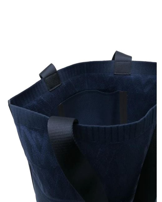 Moncler Shopper Met Monogram Jacquard in het Blue voor heren