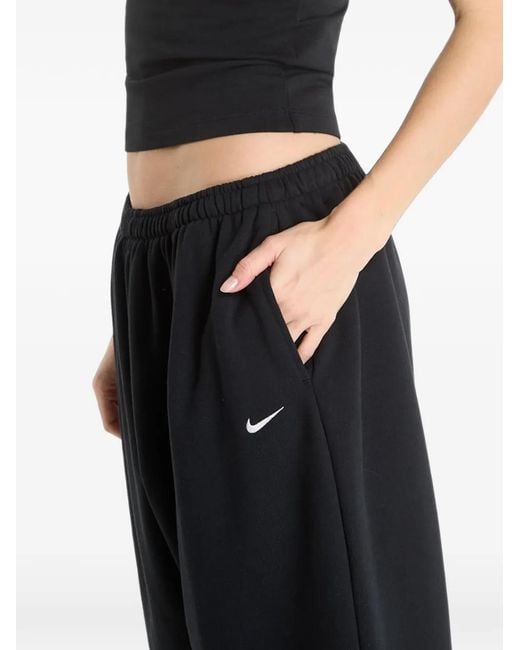 Nike Black Logo-Embroidered Shorts