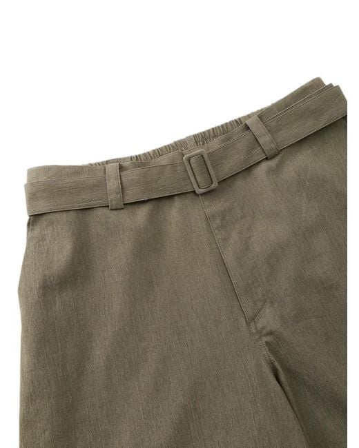 CROQUIS Green Belted Wide-Leg Trousers for men