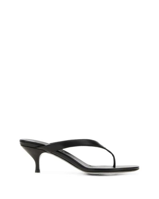 Miu Miu Black Sandales En Cuir