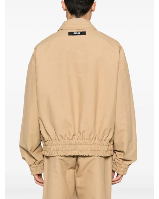 Versace Jeans Couture Natural Logo-Patch Bomber Jacket for men