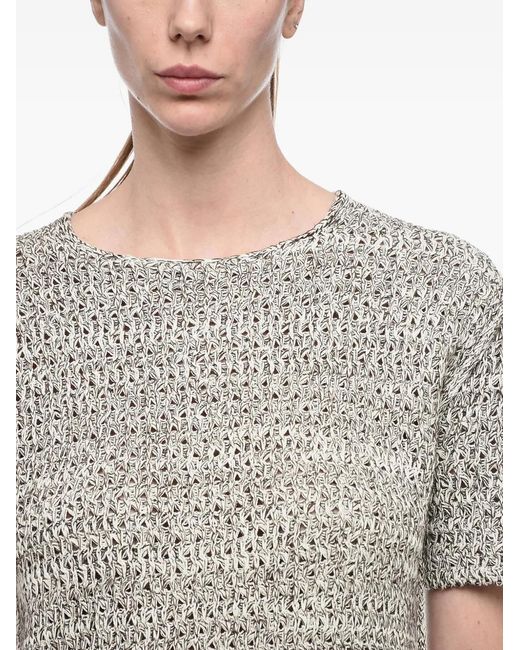 Jil Sander Gray Knitted Short-Sleeve T-Shirt