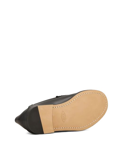 Tod's Black Logo-Print Loafers