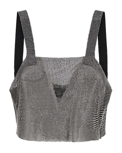 Santa Brands Gray Embellished Chainmail Top
