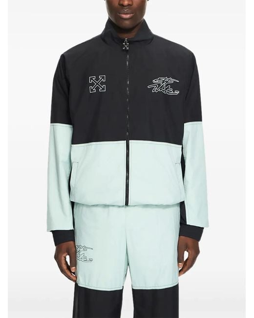 Off-White c/o Virgil Abloh Blue Marker Logo Sport Jacket for men