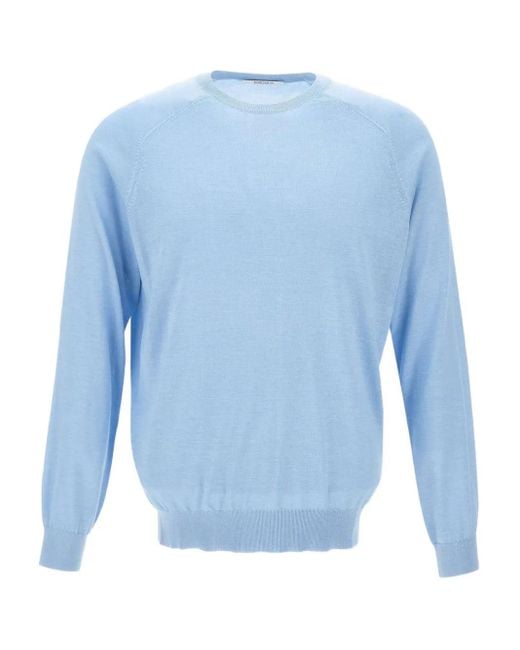 Kangra Blue Crew-Neck Sweater for men