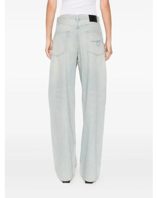 Jeans Damon Con Pieghe di R13 in Blue