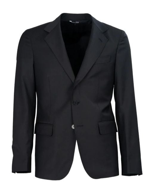Colamarino Black Notched-Lapel Single-Breasted Suit for men