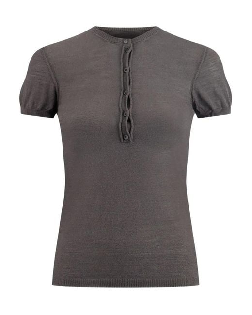 Paloma Wool Gray Don Buttoned T-Shirt