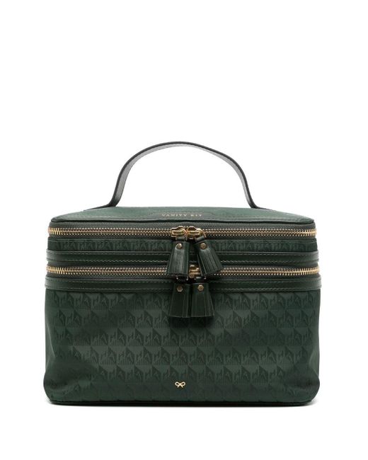 Anya Hindmarch Vanity Kit Jacquard Make Up Bag in Green Lyst